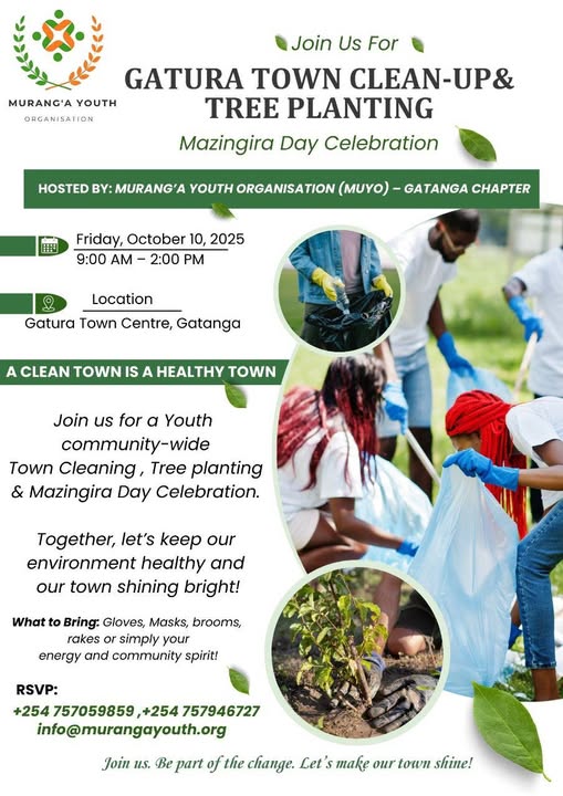 Gatura Town Clean-Up and Tree Planting on October 10, 2025