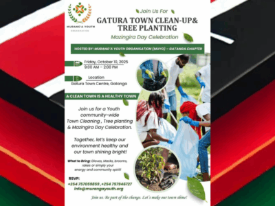 Gatura Town Clean-Up and Tree Planting on October 10, 2025