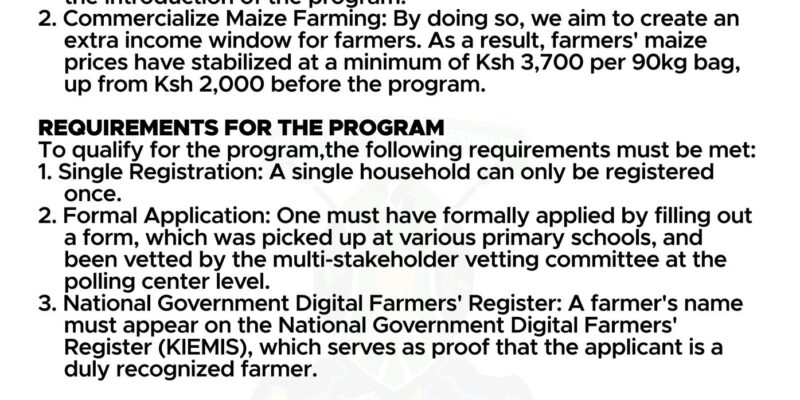 Murang'a County Seed & Fertilizer Distribution