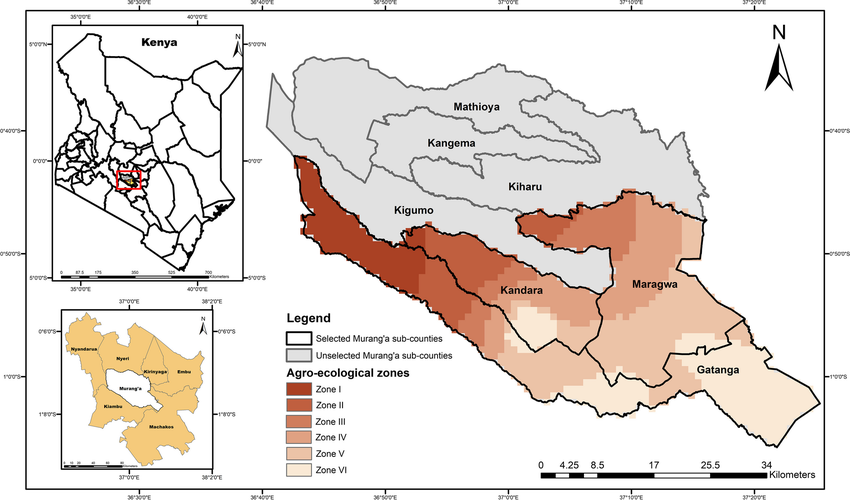 Sub-Counties in Murang'a County, Kenya