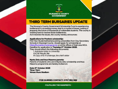 Latest Education News in Murang'a County
