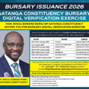 Gatanga Constituency Bursary Issuance 2026 Digital Verification Exercise