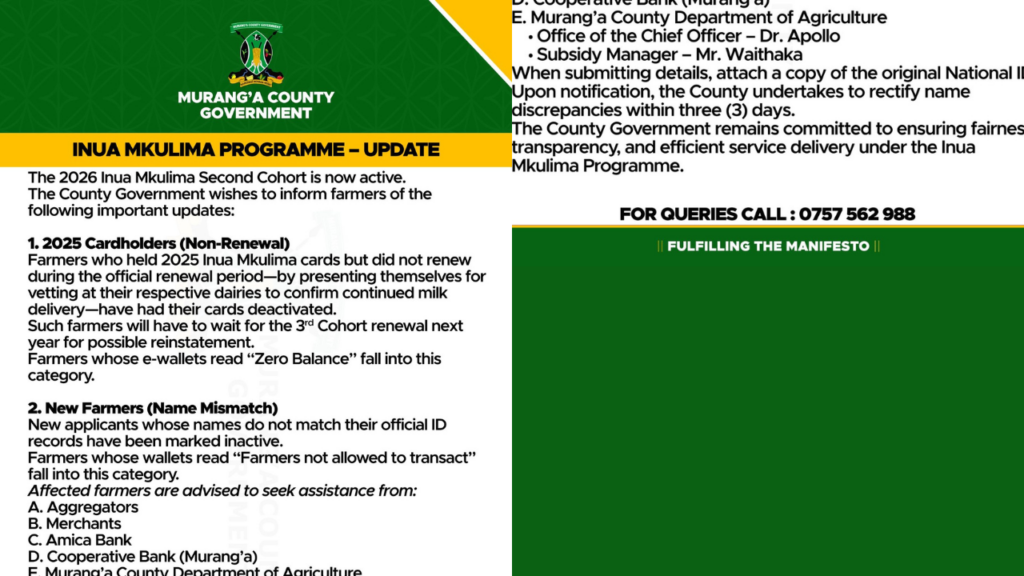 Inua Mkulima Second Cohort Now Active