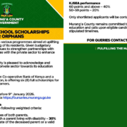 Murang’a County Rolls Out Full Senior School Scholarships for Orphans in 2026