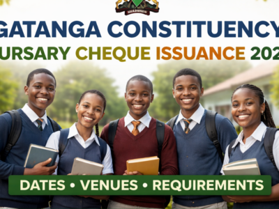 Gatanga Constituency bursary cheque issuance 2026