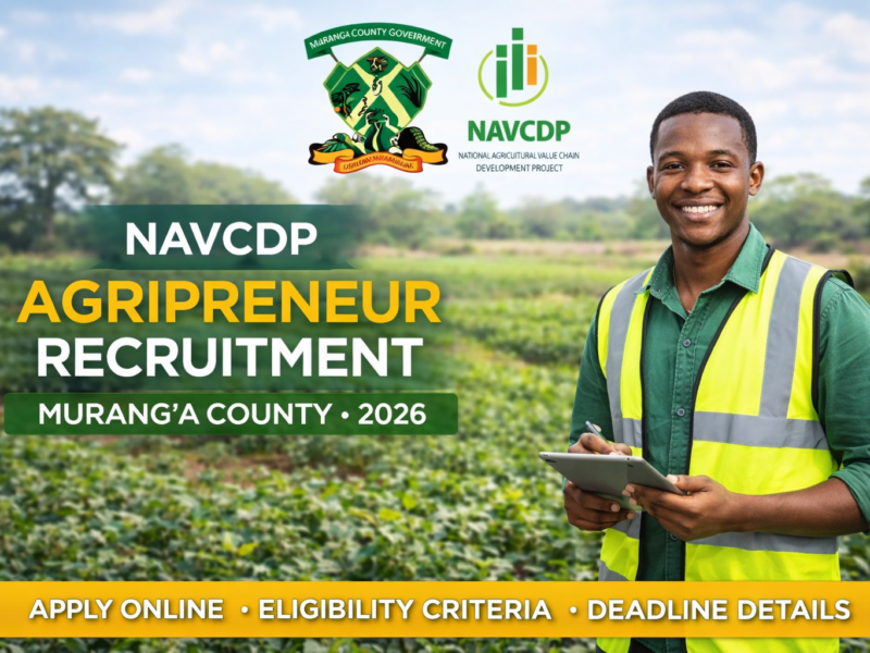 NAVCDP Agripreneur Recruitment 2026 Kariara Ward, Murang'a County